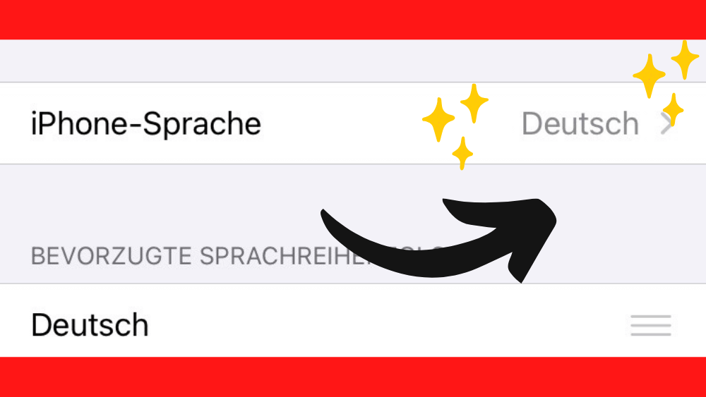 iPhoneの使用言語をドイツ語に設定してみました♪